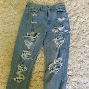 Ripped boyfriend jeans